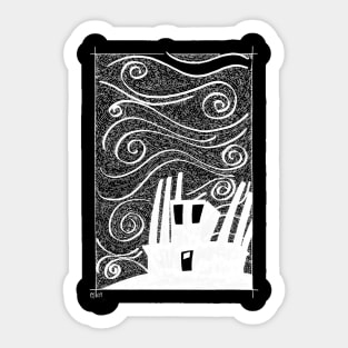 Starry Factory Night Sticker